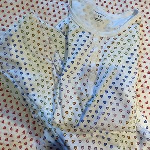 Roller Rabbit women’s pajamas rainbow disco hearts